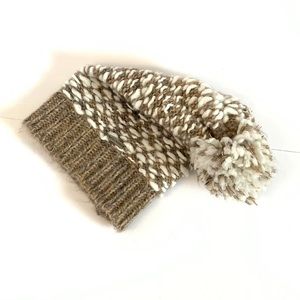 FREE Steve Madden Tan/Cream Slouchy Pompom Knit Hat